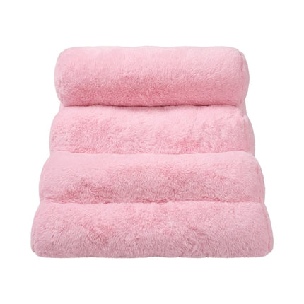 HMA Dog and cat Cozy Pink Faux Fur Pet Bed Soft Fluffy Sleeping Cushion and Sofa for Small Dogs and Cats 56 x 65 cm