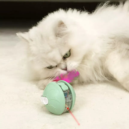 HMA Dog and cat Crazy Automatic LED Laser Pet Ball  Interactive Chase Toy for Cats And Dog