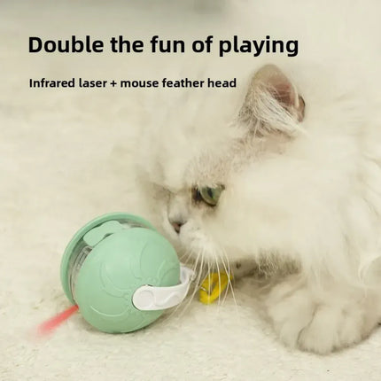 HMA Dog and cat Crazy Automatic LED Laser Pet Ball  Interactive Chase Toy for Cats And Dog
