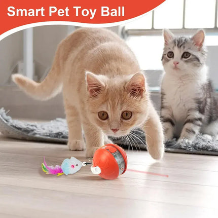 HMA Dog and cat Crazy Automatic LED Laser Pet Ball  Interactive Chase Toy for Cats And Dog