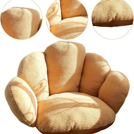 HMA Dog and cat Cute Flower Plush Pet Bed for Puppies and Cats Beige 63x43cm