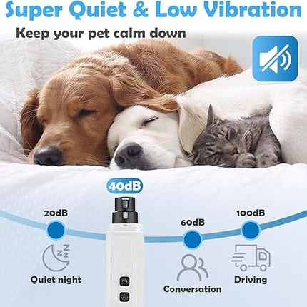 HMA Dog and cat Electric Pet Nail Grinder with Adjustable Speeds for Efficient Pet Grooming