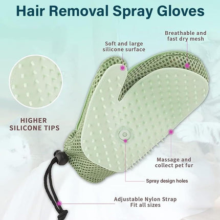HMA Dog and cat Electrostatic Pet Grooming Gloves Hair Removal And Cleaning Tool