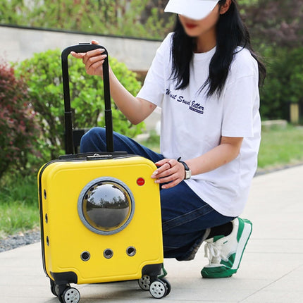 HMA Dog and cat Hard Sided Dog Carriers for Small Dogs with Wheels and Handle up to 10 kg