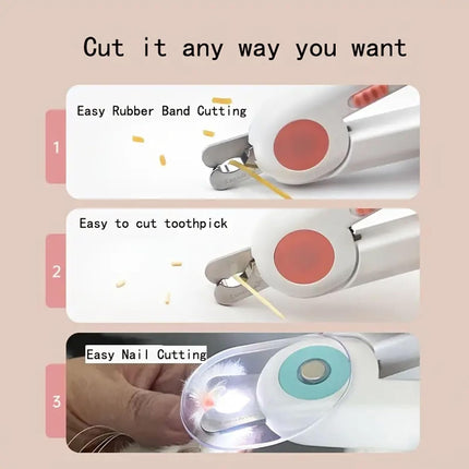 HMA Dog and cat Pet Clipper Nail Trimmer Professional with Portable LED Light