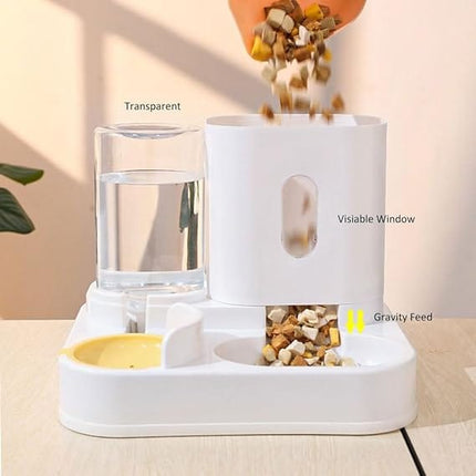 HMA Dog and cat Pet Feeder Bowl 2-in-1 Water and Food Blue
