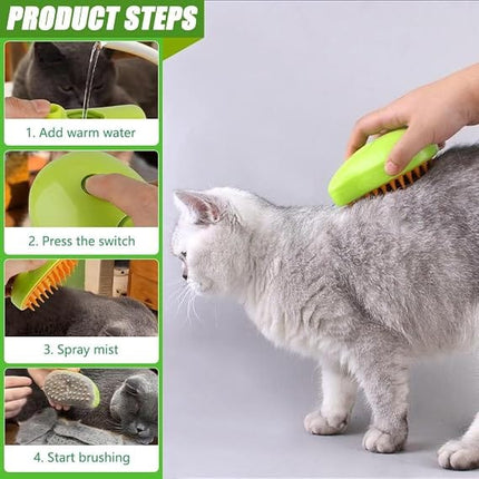 HMA Dog and cat Pet Spray Massage Comb and Pet Brush with Charging Cable
