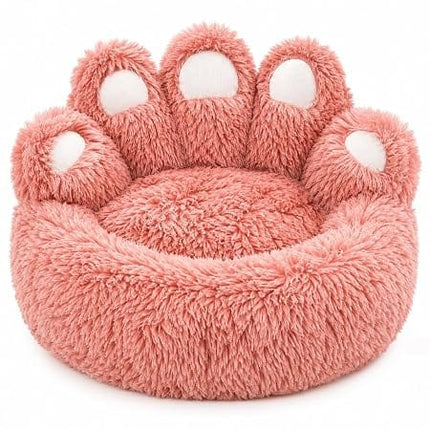 HMA Dog and cat Plush Cat Paw Bed in Pink 65x65cm