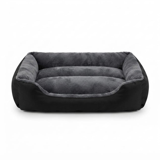 HMA Dog and cat Plush Pet Sofa Bed for Puppies And Cats Grey 70x55cm