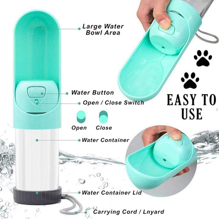 HMA Dog and cat Portable Folding Pet Drinking Water Bottle 300 ml