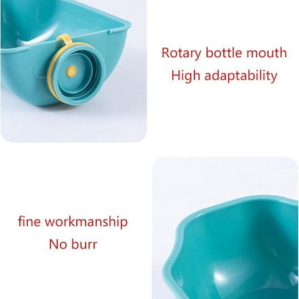 HMA Dog and cat Portable Pet Water Bowl Travel Ready Drinking Attachment for Plastic Bottles Grey