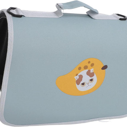 HMA Dog and cat SAMSIER Pet Carrier for Small Cat and Dog Blue Lemon Print