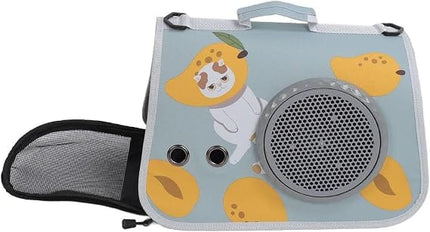 HMA Dog and cat SAMSIER Pet Carrier for Small Cat and Dog Blue Lemon Print