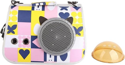 HMA Dog and cat SAMSIER Pet Carrier for Small Cat and Dog Multicolor Geometric Print