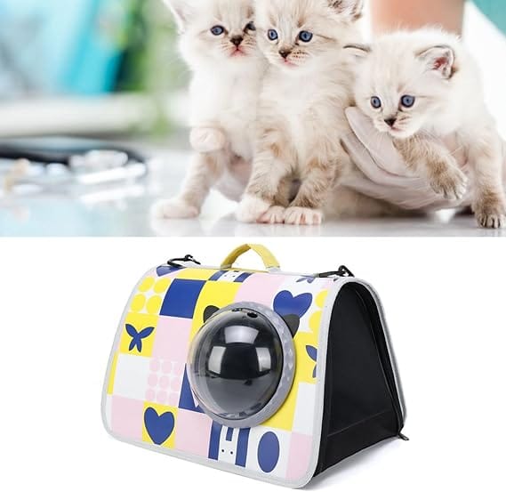 HMA Dog and cat SAMSIER Pet Carrier for Small Cat and Dog Multicolor Geometric Print