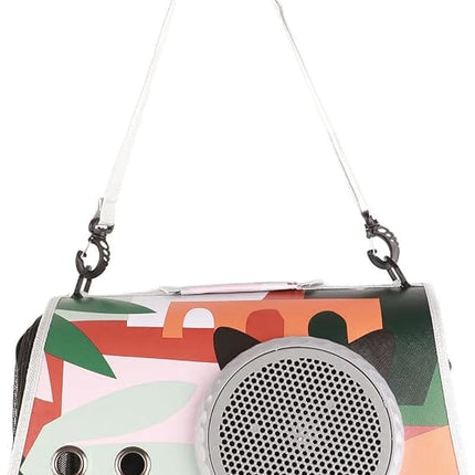 HMA Dog and cat SAMSIER Pet Carrier for Small Cat and Dog Multicolor Geometric Print