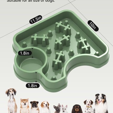 HMA Dog and cat Slow Feeder Dog Bowl 2-in-1 Water and Food