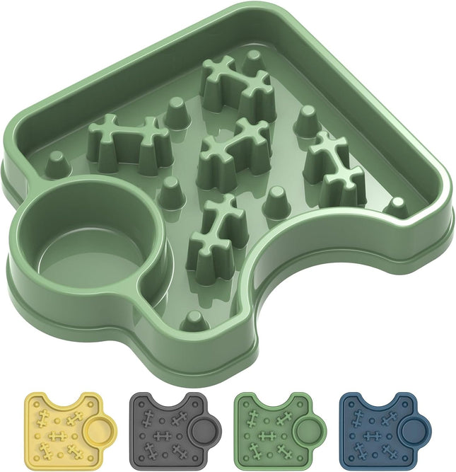 HMA Dog and cat Slow Feeder Dog Bowl 2-in-1 Water and Food
