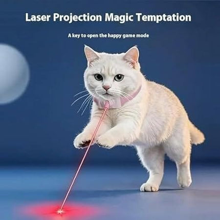HMA Dog and cat Smart Hands Free Laser Cat Toy Collar Interactive Wearable Pointer Blue