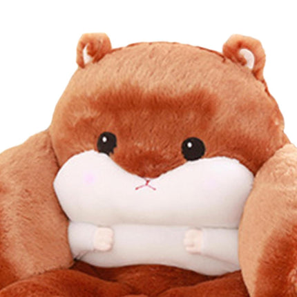 HMA Dog and cat Soft Plush Hamster Cat Bed Warm Enclosed Sofa Cushion Nest for Kittens and Small Dogs in Brown 55cm