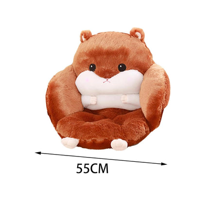 HMA Dog and cat Soft Plush Hamster Cat Bed Warm Enclosed Sofa Cushion Nest for Kittens and Small Dogs in Brown 55cm