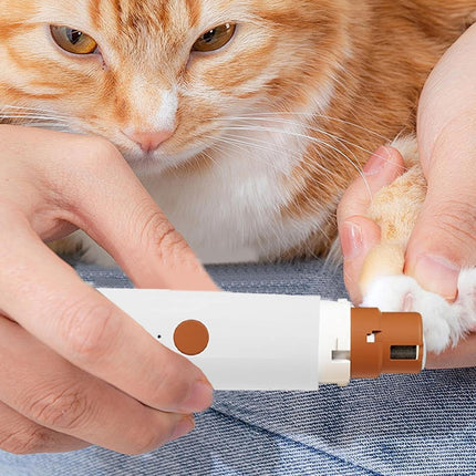 HMA Dog and cat Super Quiet Electric Pet Nail Trimmer with LED Light