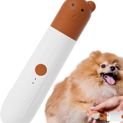 HMA Dog and cat Super Quiet Electric Pet Nail Trimmer with LED Light