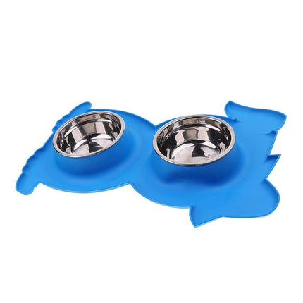 HMA Dog and cat two bowl water and food For pet
