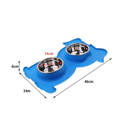 HMA Dog and cat two bowl water and food For pet