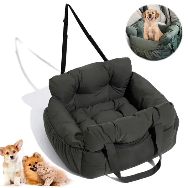 HMA Dog and cat Washable Dog Car Seat with Safety Belt Pet Booster Seat for Small And Medium Dogs up to 7.5kg