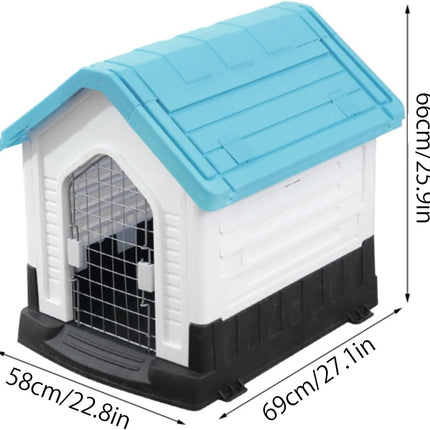 HMA Dog House Plastic Medium for Dog With Metal Door