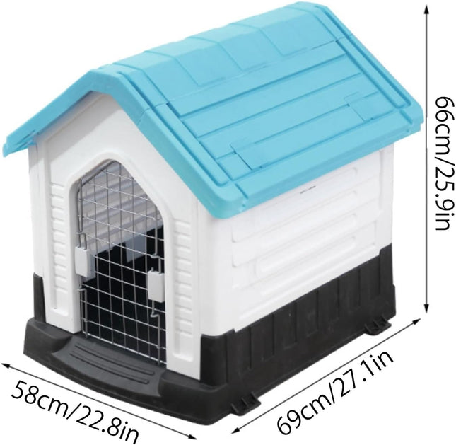 HMA Dog House Plastic Medium for Dog With Metal Door