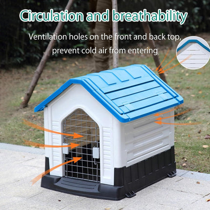 HMA Dog House Plastic Medium for Dog With Metal Door