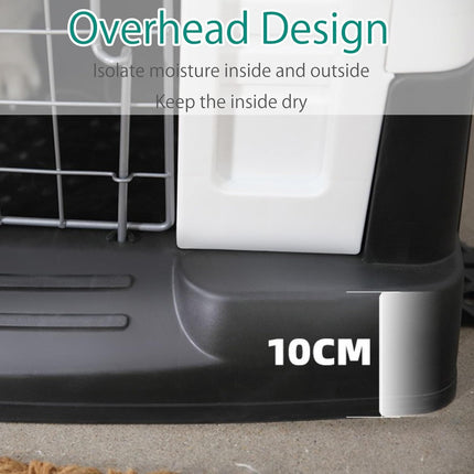 HMA Dog House Plastic Medium for Dog With Metal Door