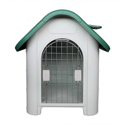 HMA Dog House Plastic X large for Dog With Metal Door And Sky Window
