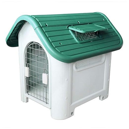 HMA Dog House Plastic X large for Dog With Metal Door And Sky Window