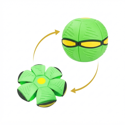 HMA Dog Magic UFO Ball  LED Flying Flat Throw Disc Toy Green
