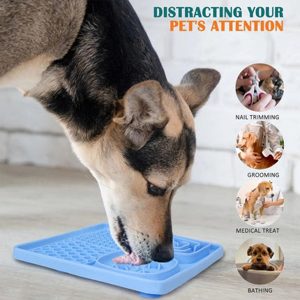 HMA Dog Slow Feeding Lick Mat For Pet Baby Blue