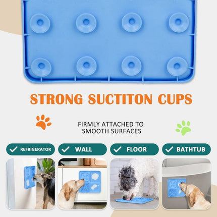 HMA Dog Slow Feeding Lick Mat For Pet Baby Blue