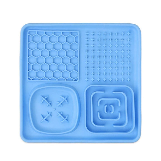 HMA Dog Slow Feeding Lick Mat For Pet Blue