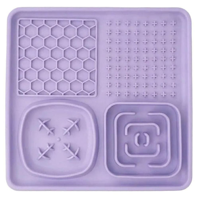 HMA Dog Slow Feeding Lick Mat For Pet Purple