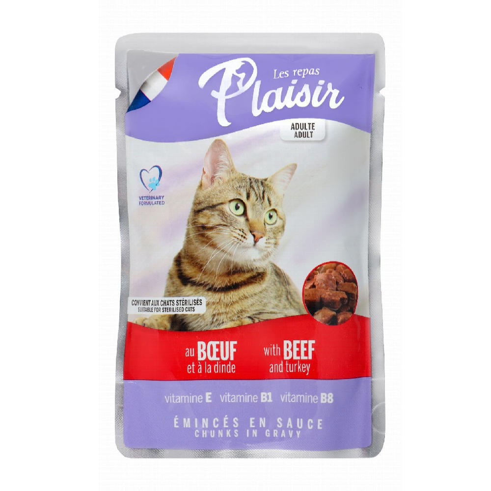 Les Repas Plaisir Wet Food with Beef for Adult Cats 100 gr