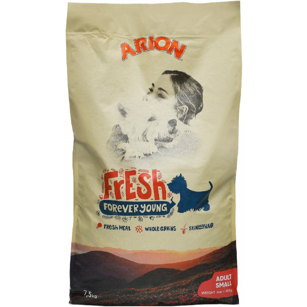 Arion Fresh Forever Young Dry Food for Small Breed Adult Dogs (Up to 10kg)