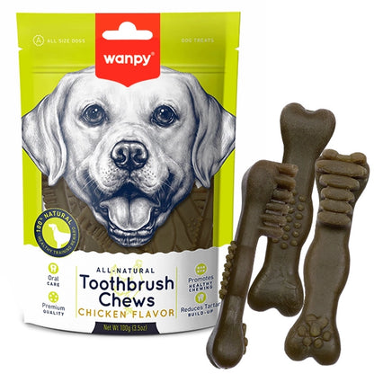 Wanpy Dog Toothbrush Chews With Mint 100g