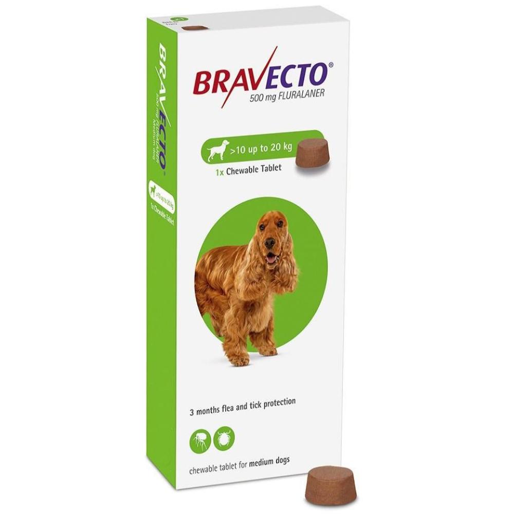 Bravecto Chewable Tablet Fluralaner For Dogs 10-20 kg