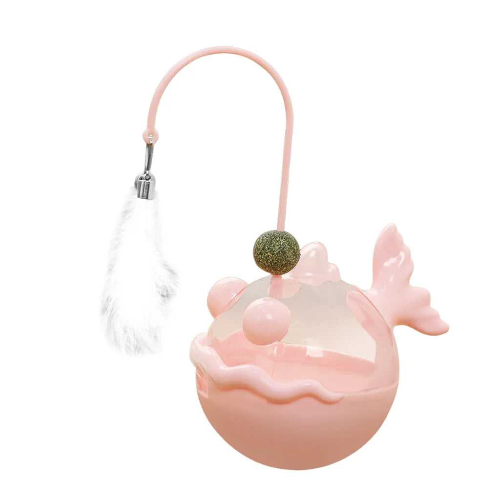 Spinning Cat Teaser Toy 360° – Hands-Free and Interactive Play