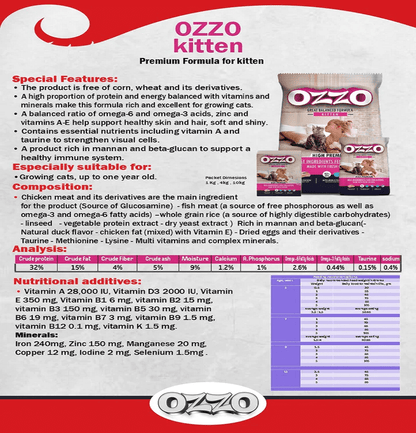 Ozzo Dry Food with Chicken for  Kittens 4kg