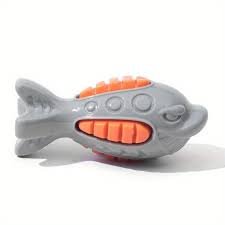 Senye orange and gray Fish Shaped Squeaky Dog Toy