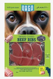 Orgo Smoked cooked Beef ribs for dog 150 gr