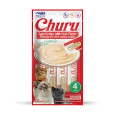 Inaba Cat Inaba Churu Creamy Tuna Cat Treats Crab Flavor 4 in 14 gr